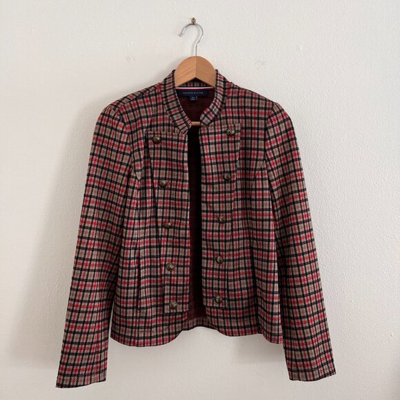 Tommy Hilfiger Open Front Plaid Blazer - Picture 3 of 8